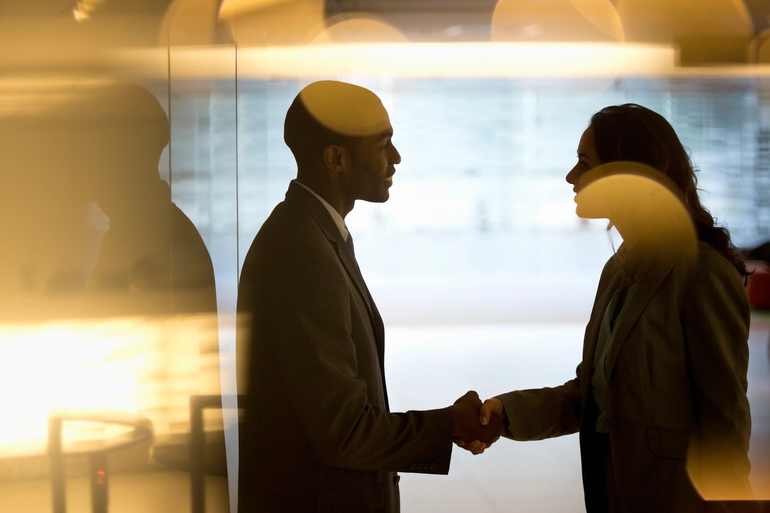 Professionals meeting to discuss an investment opportunity